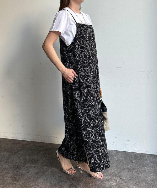 Chez toi(シェトワ)の「【前後2WAY】フルーツ柄キャミワンピース(ワンピース・レディース・キャメル/ブラック/オフホワイト・FREE)」の18枚目の写真