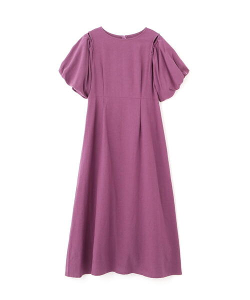 N.（N. Natural Beauty Basic）（エヌエヌナチュラルビューティーベーシック）の「◆【S Size Line】２ｗａｙスリーブ麻混ワンピース（ワンピース・レディース・イエロー/ホワイト/パープル・MEDIUM/SMALL）」の8枚目の写真