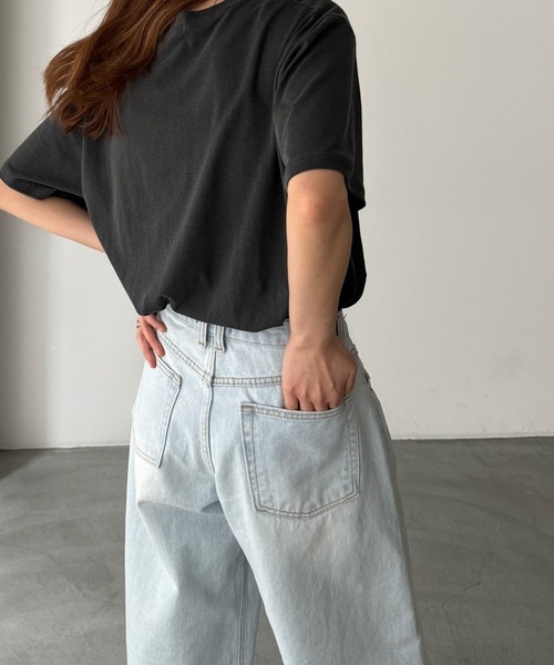 CANAL JEAN（キャナルジーン）の「El mar　SANTA BARBARA半袖Tシャツ（Tシャツ/カットソー・レディース・チャコールグレー/アイボリー・ONE SIZE）」の8枚目の写真