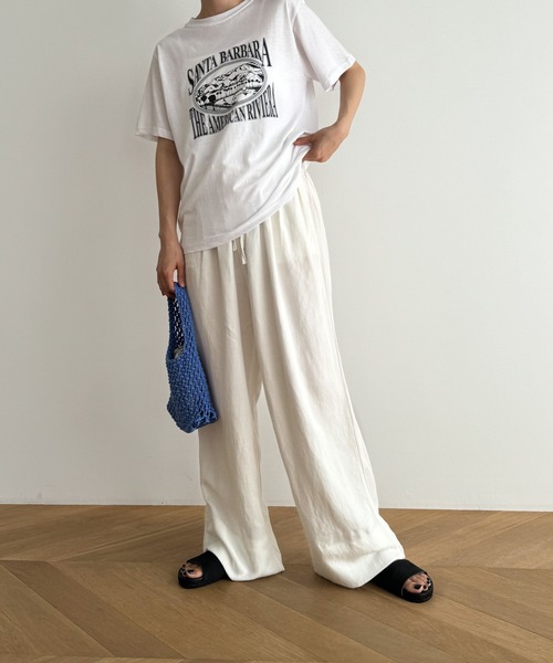 CANAL JEAN（キャナルジーン）の「El mar　SANTA BARBARA半袖Tシャツ（Tシャツ/カットソー・レディース・チャコールグレー/アイボリー・ONE SIZE）」の10枚目の写真