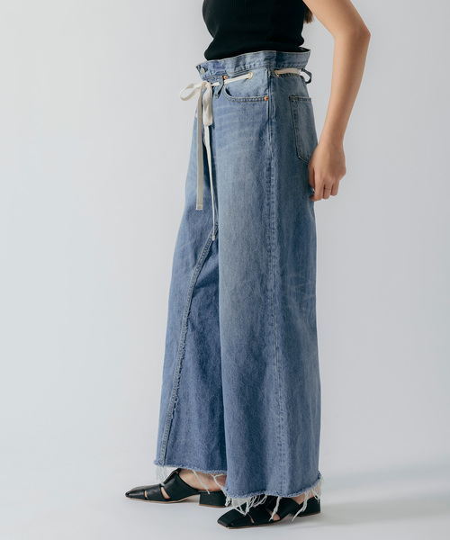 Bonum（ボナム）の「2WAY ワイドイージーデニムパンツ（デニムパンツ・レディース・ダークブルー/ネイビー・SMALL/MEDIUM/LARGE）」の9枚目の写真