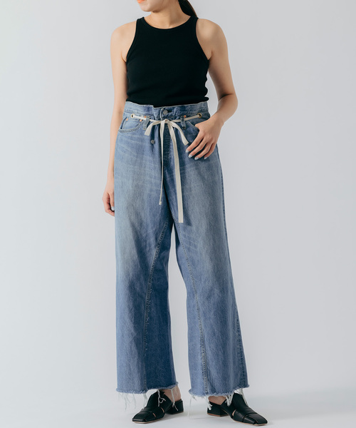 Bonum* 2WAY ワイドイージーデニムパンツ Bonum（ボナム）の「2WAY ワイドイージーデニムパンツ（デニム