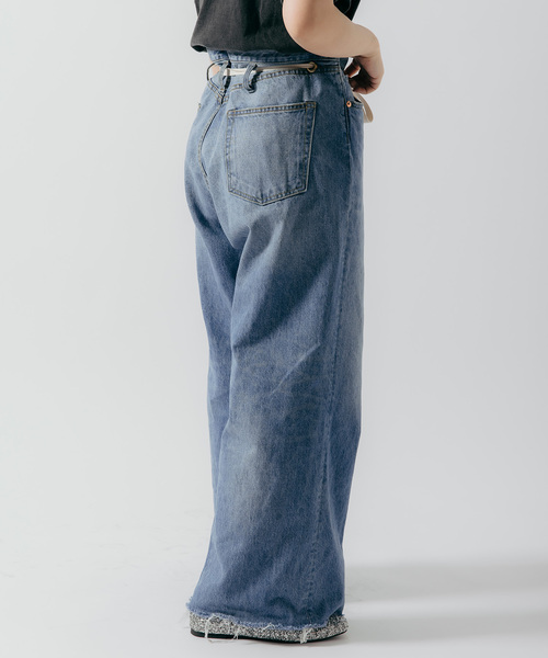 Bonum（ボナム）の「2WAY ワイドイージーデニムパンツ（デニムパンツ・レディース・ダークブルー/ネイビー・SMALL/MEDIUM/LARGE）」の19枚目の写真