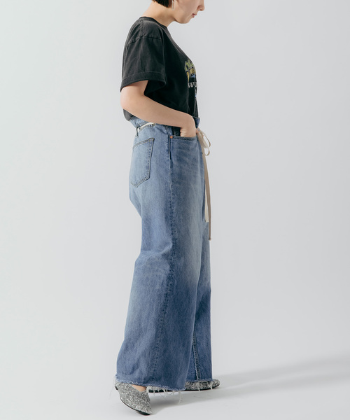 Bonum（ボナム）の「2WAY ワイドイージーデニムパンツ（デニムパンツ・レディース・ダークブルー/ネイビー・SMALL/MEDIUM/LARGE）」の21枚目の写真