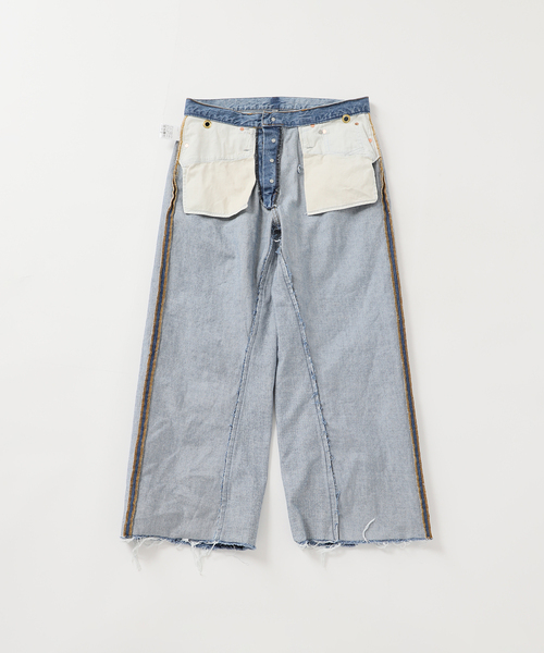 Bonum（ボナム）の「2WAY ワイドイージーデニムパンツ（デニム