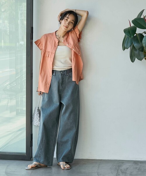 coen(コーエン)の「顔料染めカーブパンツ(その他パンツ・レディース・ダークグレー/ベージュ/ライトグレー・S/M/L)」の19枚目の写真