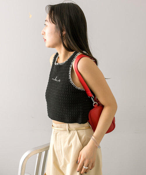 mline（エムライン）の「[mline]刺繍ロゴアメスリタンク（タンクトップ・レディース・ブラック/ブルー/アイボリー・FREE）」の12枚目の写真