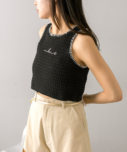 mline（エムライン）の「[mline]刺繍ロゴアメスリタンク（タンクトップ・レディース・ブラック/ブルー/アイボリー・FREE）」の13枚目の写真