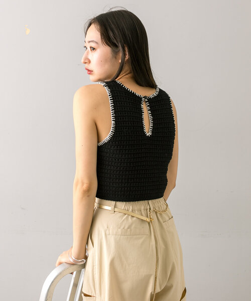 mline（エムライン）の「[mline]刺繍ロゴアメスリタンク（タンクトップ・レディース・ブラック/ブルー/アイボリー・FREE）」の14枚目の写真