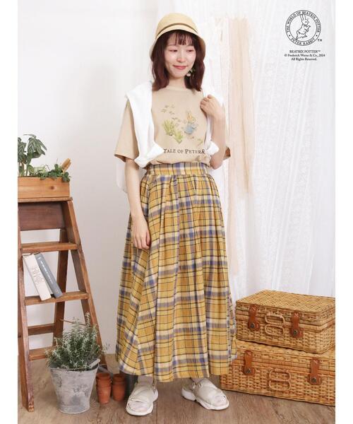 Samansa Mos2（サマンサ モスモス）の「【PETER RABBIT(TM)×Samansa Mos2】ピーターTシャツ（Tシャツ/カットソー・レディース・ミント/オフホワイト/ベージュ・F）」の20枚目の写真