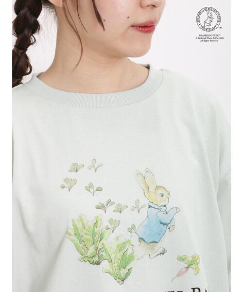 Samansa Mos2（サマンサ モスモス）の「【PETER RABBIT(TM)×Samansa Mos2】ピーターTシャツ（Tシャツ/カットソー・レディース・ミント/オフホワイト/ベージュ・F）」の10枚目の写真