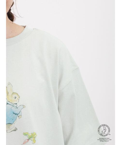 Samansa Mos2（サマンサ モスモス）の「【PETER RABBIT(TM)×Samansa Mos2】ピーターTシャツ（Tシャツ/カットソー・レディース・ミント/オフホワイト/ベージュ・F）」の9枚目の写真