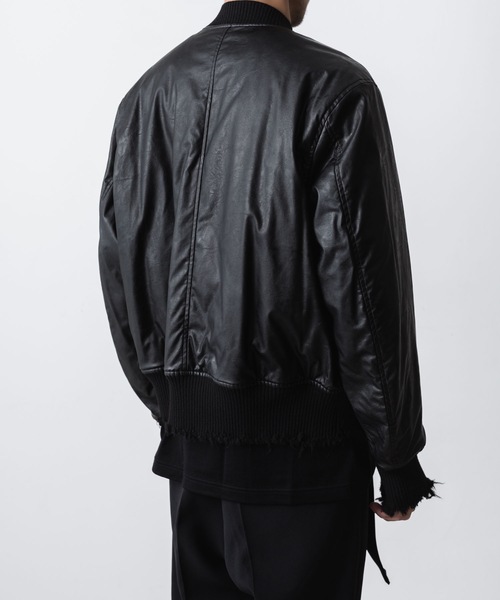 VEIN (ヴェイン)の「シンセティックレザー MA-1 / SYNTHETIC LEATHER MA-1(MA-1・メンズ・ブラック・1/2/3)」の9枚目の写真