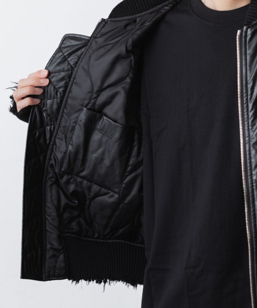 VEIN (ヴェイン)の「シンセティックレザー MA-1 / SYNTHETIC LEATHER MA-1(MA-1・メンズ・ブラック・1/2/3)」の14枚目の写真