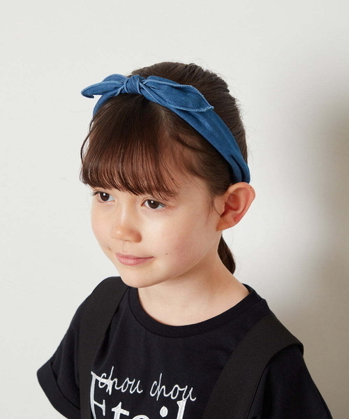 a.v.v（アーヴェヴェ）の「[KIDS]リボンカチューシャ（カチューシャ・キッズ・ブラック/ブルー・38）」の3枚目の写真