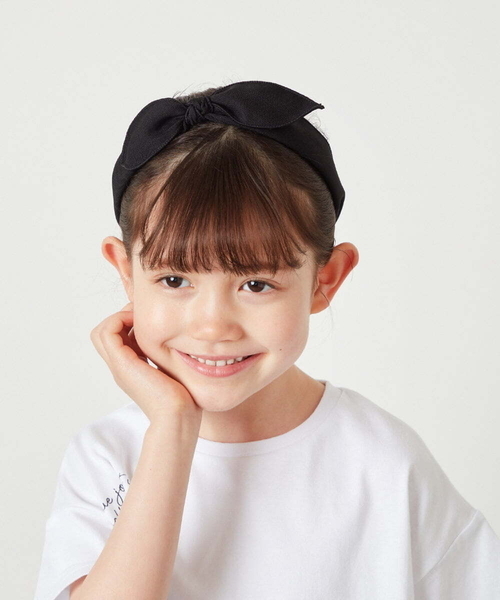 a.v.v（アーヴェヴェ）の「[KIDS]リボンカチューシャ（カチューシャ・キッズ・ブラック/ブルー・38）」の7枚目の写真