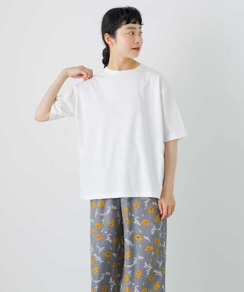 かぐれ(カグレ)の「ラクシュミコットン半袖Tシャツ(Tシャツ/カットソー・レディース・ホワイト/チャコールグレー・FREE)」の21枚目の写真