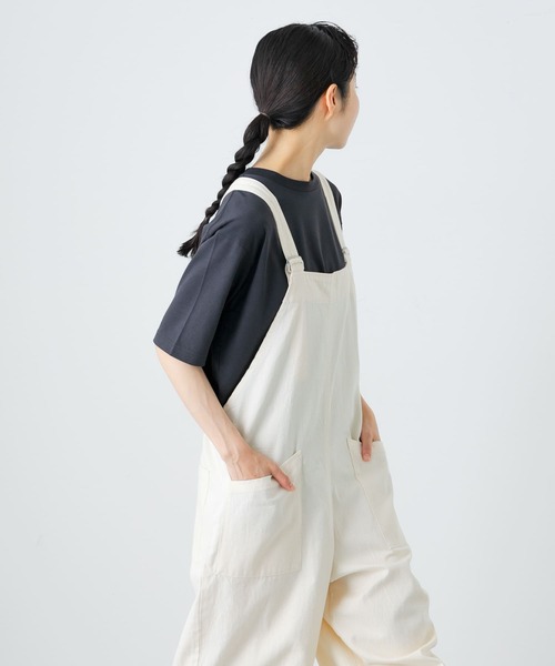 かぐれ(カグレ)の「ラクシュミコットン半袖Tシャツ(Tシャツ/カットソー・レディース・ホワイト/チャコールグレー・FREE)」の4枚目の写真