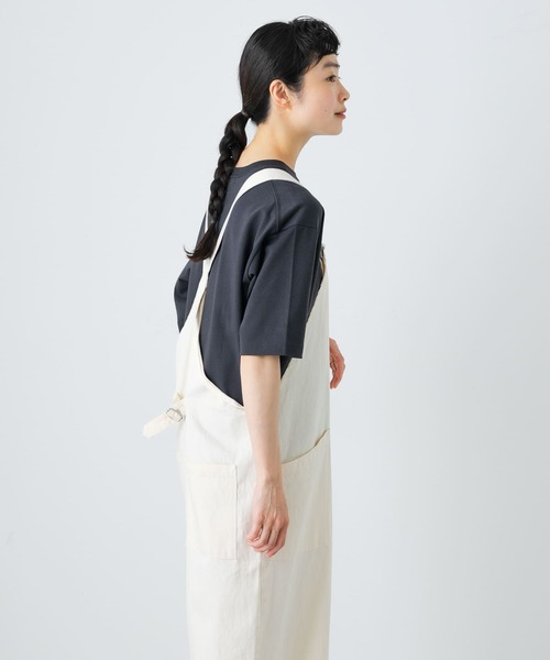 かぐれ(カグレ)の「ラクシュミコットン半袖Tシャツ(Tシャツ/カットソー・レディース・ホワイト/チャコールグレー・FREE)」の5枚目の写真