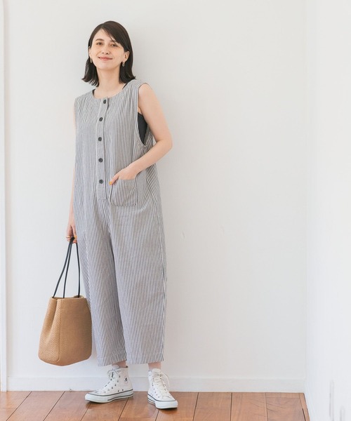 studio CLIP（スタディオクリップ）の「コットンリネン2WAYサロペット（サロペット/オーバーオール・レディース・その他1/その他2・FREE）」の2枚目の写真