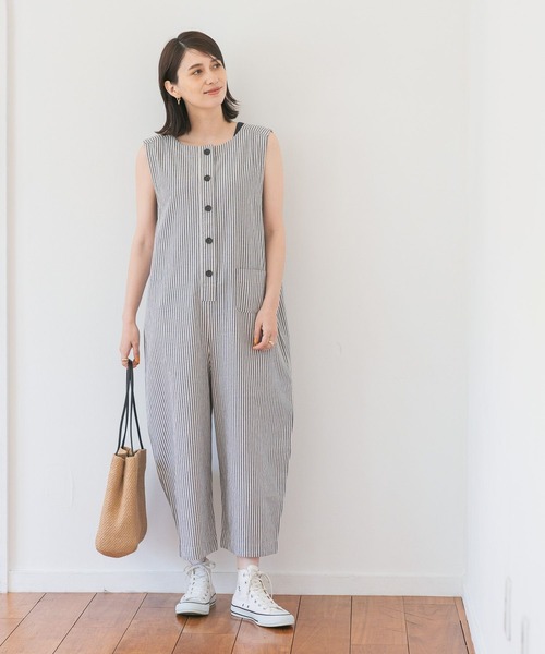 studio CLIP（スタディオクリップ）の「コットンリネン2WAYサロペット（サロペット/オーバーオール・レディース・その他1/その他2・FREE）」の3枚目の写真