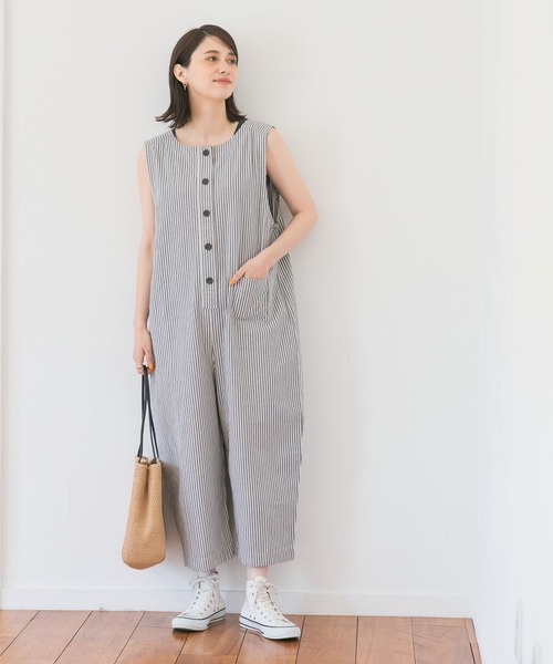 studio CLIP（スタディオクリップ）の「コットンリネン2WAYサロペット（サロペット/オーバーオール・レディース・その他1/その他2・FREE）」の5枚目の写真