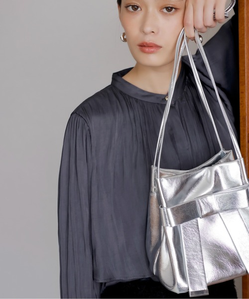 VIS（ビス）の「リボンミニトートバック（ショルダーバッグ・レディース・ブラック/その他/シルバー・FREE）」の22枚目の写真