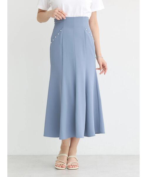 earth music&ecology(アースミュージックアンドエコロジー)の「パール付きマーメイドスカート(スカート・レディース・ダークネイビー/ブルー/その他8・M/S)」の16枚目の写真