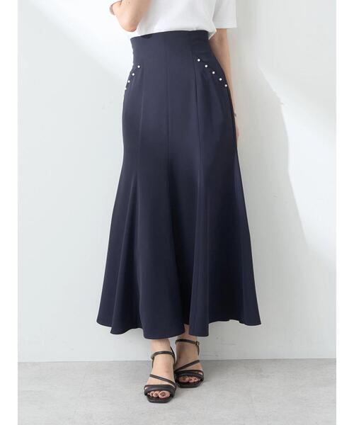 earth music&ecology(アースミュージックアンドエコロジー)の「パール付きマーメイドスカート(スカート・レディース・ダークネイビー/ブルー/その他8・M/S)」の15枚目の写真