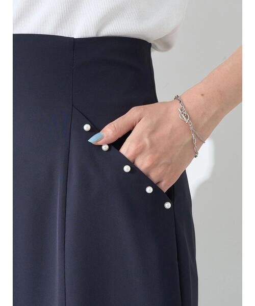 earth music&ecology(アースミュージックアンドエコロジー)の「パール付きマーメイドスカート(スカート・レディース・ダークネイビー/ブルー/その他8・M/S)」の22枚目の写真