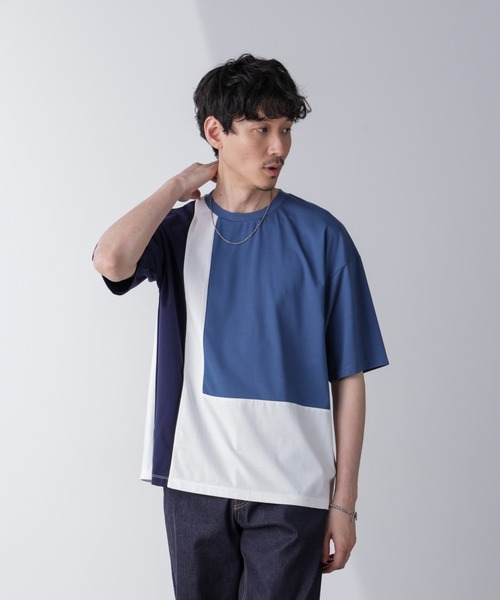 NANO universe(ナノユニバース)の「リラックス切り替えスムースTシャツ 半袖(Tシャツ/カットソー・メンズ・その他1/その他3/その他2・S/M/L)」の10枚目の写真