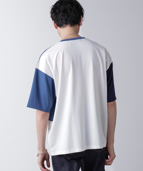NANO universe(ナノユニバース)の「リラックス切り替えスムースTシャツ 半袖(Tシャツ/カットソー・メンズ・その他1/その他3/その他2・S/M/L)」の14枚目の写真