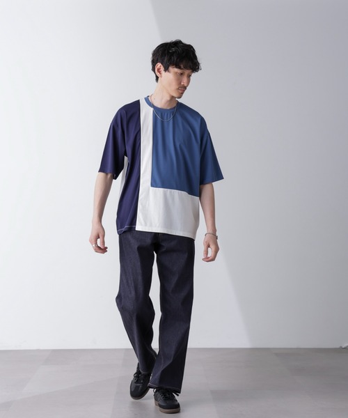 NANO universe(ナノユニバース)の「リラックス切り替えスムースTシャツ 半袖(Tシャツ/カットソー・メンズ・その他1/その他3/その他2・S/M/L)」の16枚目の写真