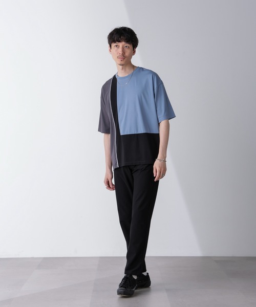 NANO universe(ナノユニバース)の「リラックス切り替えスムースTシャツ 半袖(Tシャツ/カットソー・メンズ・その他1/その他3/その他2・S/M/L)」の21枚目の写真