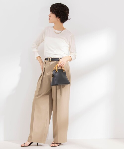 NOLLEY’S Sophi（ノーリーズソフィ）の「シアーフライスロンT（Tシャツ/カットソー・レディース・オフホワイト/ブラック/グレイッシュブルー・38）」の21枚目の写真