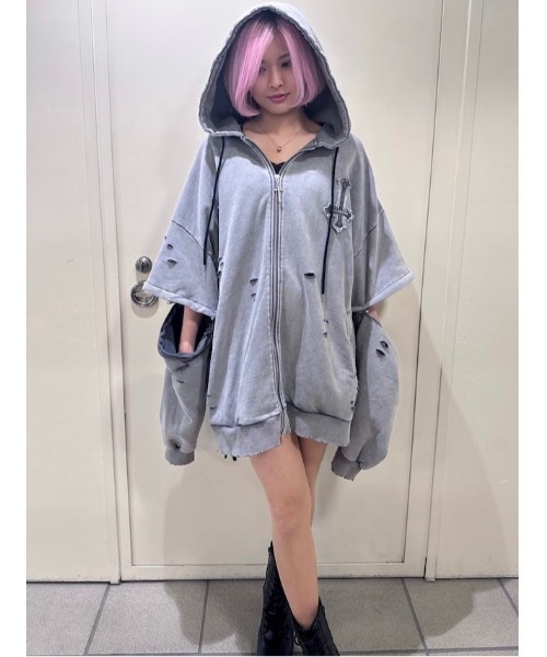 う*ー様 PSYNYXX プシュニクス ピグメント 2wayクロス羽パーカー PSYNYXX（プシュニクス）の「PSYNYXX ピグメント2way