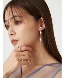 FRAY I.D | ガラスパールナローチェーンイヤリング(イヤリング)