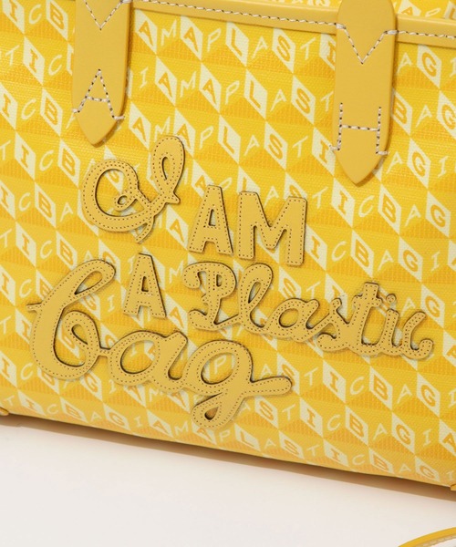 ANYA HINDMARCH（アニヤハインドマーチ）の「ANYA HINDMARCH I am a Plastic Bag Tote XS Motif in Recycled Canvas with Smooth Eco Leather アニヤハインドマーチ トートバッグ（トートバッグ・レディース・イエロー・FREE）」の7枚目の写真