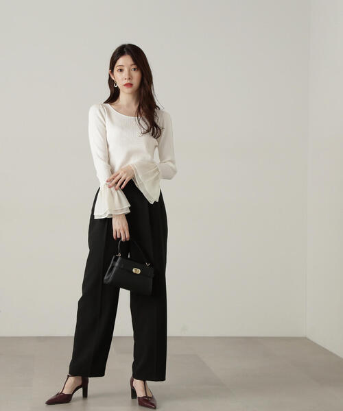 PROPORTION BODY DRESSING(プロポーションボディドレッシング)の「シアーフレアスリーブリブニット / 1214270911(ニット/セーター・レディース・グレー/ダークグレー/ホワイト系その他・SMALL/MEDIUM)」の17枚目の写真