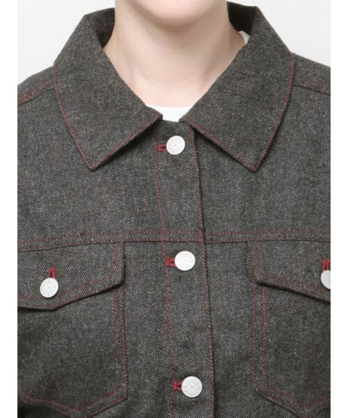 jouetie（ジュエティ）の「マルチWAYツイードライクミニセットアップ（ワンピース・レディース・アイボリー/ブラック/グレー/パープル・MEDIUM）」の21枚目の写真