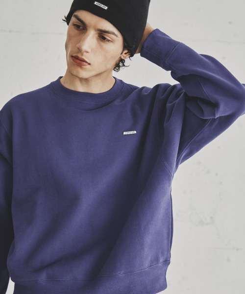 HEREIAM(ヘレイアム)の「【HEREIAM】ユニセックス/ワッペンロゴ裏起毛トレーナー(スウェット・レディース・モスグリーン/ブラック/ヘザーグレー/バイオレット・MEDIUM/LARGE)」の17枚目の写真