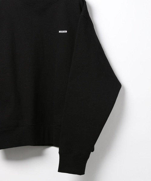 HEREIAM(ヘレイアム)の「【HEREIAM】ユニセックス/ワッペンロゴ裏起毛トレーナー(スウェット・レディース・モスグリーン/ブラック/ヘザーグレー/バイオレット・MEDIUM/LARGE)」の7枚目の写真