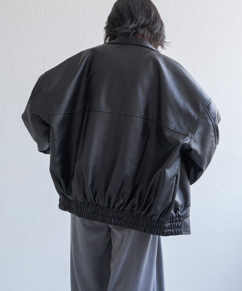 VENCEEXCHANGE（ヴァンスエクスチェンジ）の「合皮ブルゾンジャケット（ブルゾン・レディース・ブラウン/ブラック・M）」の13枚目の写真