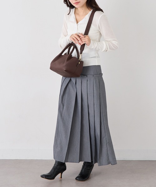 LORISTELLA（ロリステッラ）の「【LORISTELLA】シュリンクレザー 2WAYハンドバッグ ショルダーバッグ 2853（ショルダーバッグ・レディース・グレイッシュベージュ/ブラウン/ブラック/ダークブラウン・FREE）」の15枚目の写真