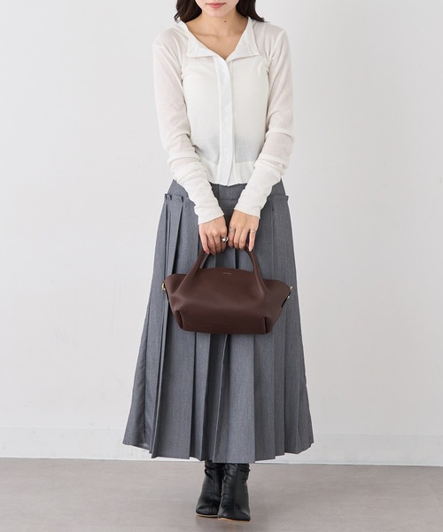 LORISTELLA（ロリステッラ）の「【LORISTELLA】シュリンクレザー 2WAYハンドバッグ ショルダーバッグ 2853（ショルダーバッグ・レディース・グレイッシュベージュ/ブラウン/ブラック/ダークブラウン・FREE）」の14枚目の写真