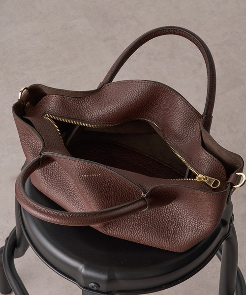 LORISTELLA（ロリステッラ）の「【LORISTELLA】シュリンクレザー 2WAYハンドバッグ ショルダーバッグ 2853（ショルダーバッグ・レディース・グレイッシュベージュ/ブラウン/ブラック/ダークブラウン・FREE）」の7枚目の写真