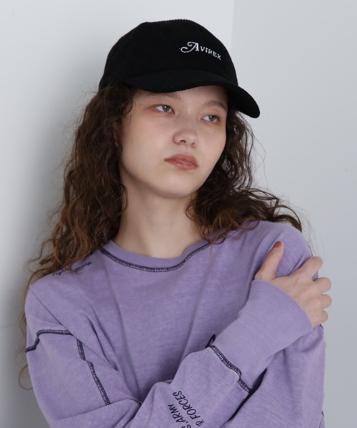 AVIREX（アヴィレックス）の「【直営店限定】CORDUROY LOGO CAP/コーデュロイロゴキャップ（キャップ・レディース・ブルー/オフホワイト/チャコールグレー・F）」の17枚目の写真