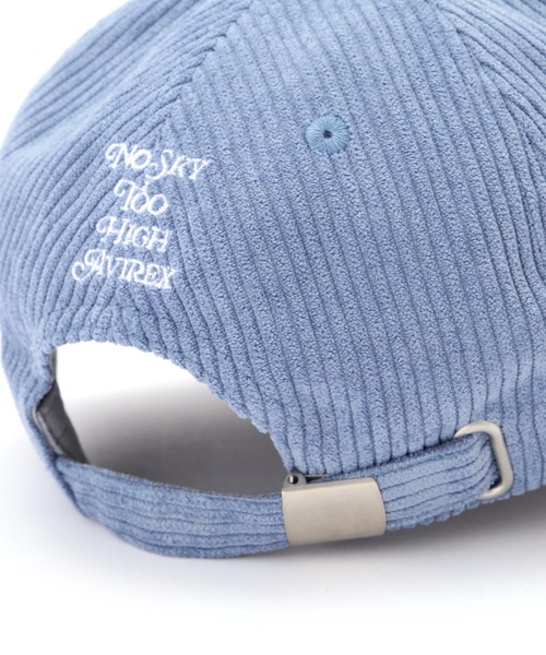 AVIREX（アヴィレックス）の「【直営店限定】CORDUROY LOGO CAP/コーデュロイロゴキャップ（キャップ・レディース・ブルー/オフホワイト/チャコールグレー・F）」の12枚目の写真