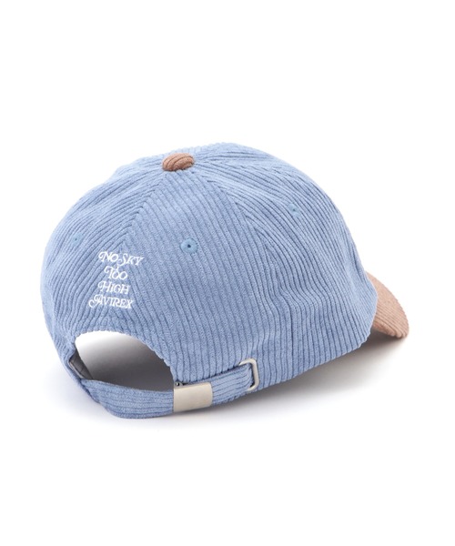 AVIREX（アヴィレックス）の「【直営店限定】CORDUROY LOGO CAP/コーデュロイロゴキャップ（キャップ・レディース・ブルー/オフホワイト/チャコールグレー・F）」の11枚目の写真