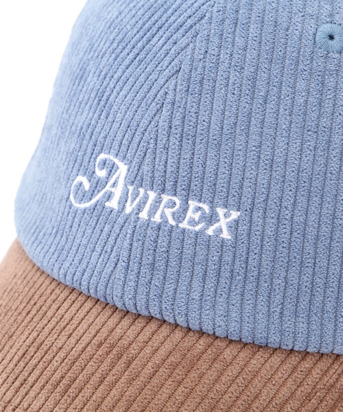 AVIREX（アヴィレックス）の「【直営店限定】CORDUROY LOGO CAP/コーデュロイロゴキャップ（キャップ・レディース・ブルー/オフホワイト/チャコールグレー・F）」の7枚目の写真